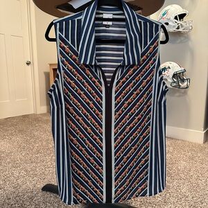 Cabi Chevron Sleeveless Top Size XL